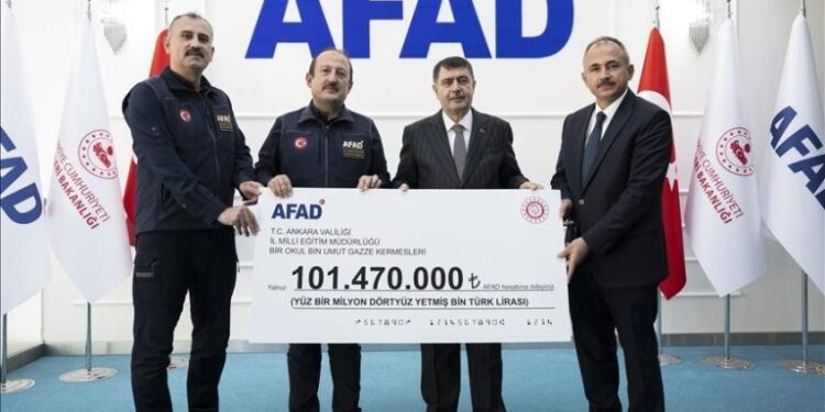 غزہ کی تعمیرِ نو کیلئے انقرہ کے اسکولوں کا بڑا عطیہ