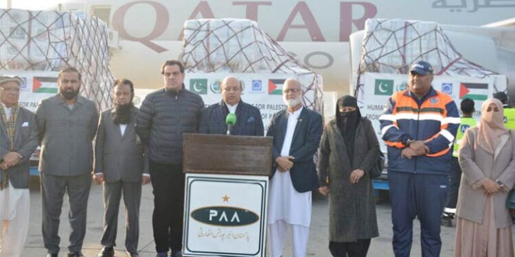 این ڈی ایم اے کی 27 ویں امدادی کھیپ فلسطین روانہ