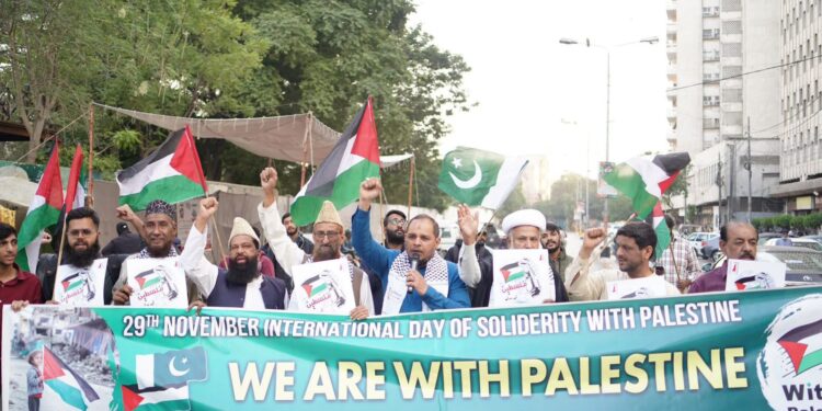 فلسطین فاؤنڈیشن پاکستان کی اپیل پر ملک بھر میں یوم یکجہتی فلسطین منایا گیا