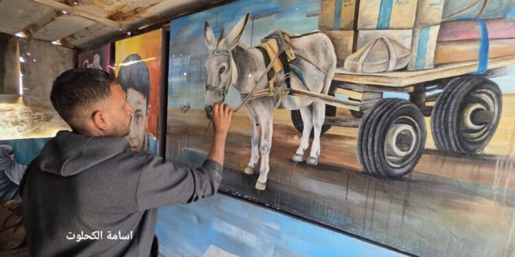 غزہ میں جنگ کے زخم بیان کرتی دیواریں