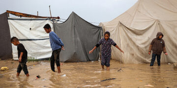 طوفانی بارشوں میں غزہ کے شہری شدید خطرے میں
