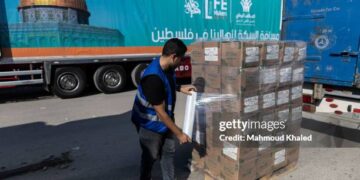 مصر سے غزہ کے لیے 5900 ٹن امدادی سامان کے ساتھ تاریخی قافلہ روانہ