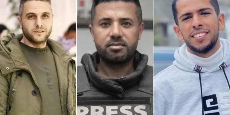 غزہ میں صہیونی فوج کی وحشیانہ بمباری، تین فلسطینی صحافی شہید