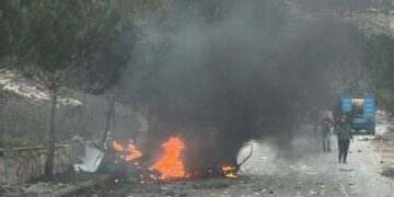 قابض اسرائیل کی فضائی جارحیت، لبنان میں شہری شہید