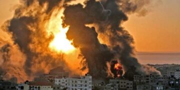 غزہ شہر اور دیر البلح پر اسرائیلی فضائی حملے، 7 فلسطینی شہید