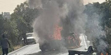 جنوبی لبنان میں قابض اسرائیل کی جارحیت، شہری گاڑی اور زرعی تنصیبات تباہ