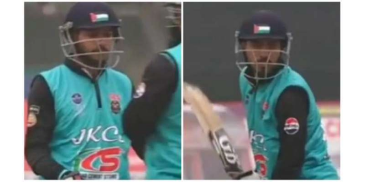 ہیلمٹ پر فلسطینی جھنڈے کے سٹیکر پر کرکٹر پر پابندی عائد