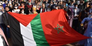 غزہ کے لیے مراکش میں لاکھوں افراد کی احتجاجی ریلی