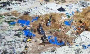 البطش ہسپتال کے قریب قبرستان میں تباہی کا تخمینہ لگانے کا عمل شروع