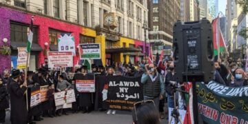 نیو یارک: ٹائمز اسکوائر میں عالمی یومِ القدس ریلی کا انعقاد