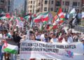 گلوبل صمود فلوٹیلا کارکنان پر پولیس تشدد کے خلاف شدید احتجاج
