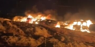 یہودی آباد کاروں کے حملے، رام اللہ میں گاڑیاں نذرِ آتش