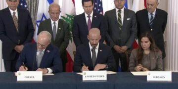 امریکی سرپرستی میں لبنان اور اسرائیل کے درمیان فریم ورک معاہدے پر دستخط