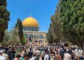 صہیونی پابندیوں کے باوجود دسیوں ہزار فلسطینیوں نے مسجد اقصیٰ میں نماز جمعہ ادا کی