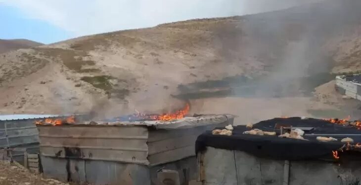 وادی اردن میں اسرائیلی فوجی مشقوں سے وسیع علاقے میں خوفناک آگ بھڑک اٹھی