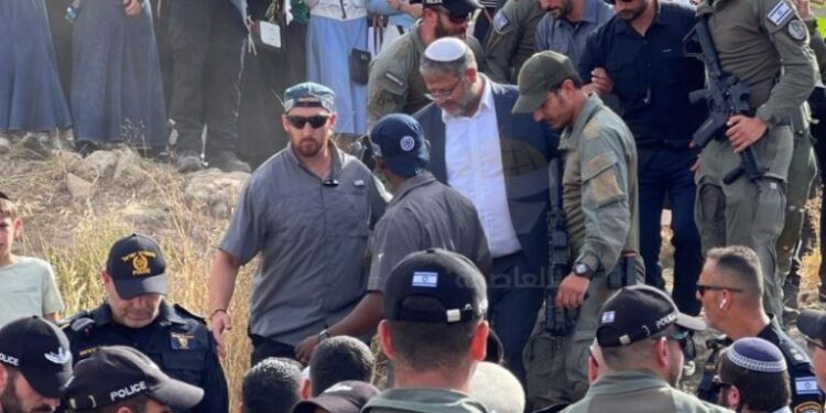 مقبوضہ القدس کے علاقے سلوان پر بن گویر کا دھاوا، کشیدگی میں اضافہ