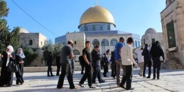 صہیونی فوج کی سخت سکیورٹی میں 116 یہودی آبادکار مسجد اقصیٰ میں داخل